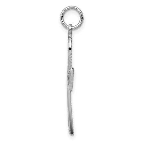 14k White Gold Ankh Pendant with Egyptian Cross Design for Men and Women