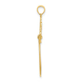 14k Yellow Gold Pendant Holder Earring with Filigree Scroll Design, Baroque Inspired Dangle