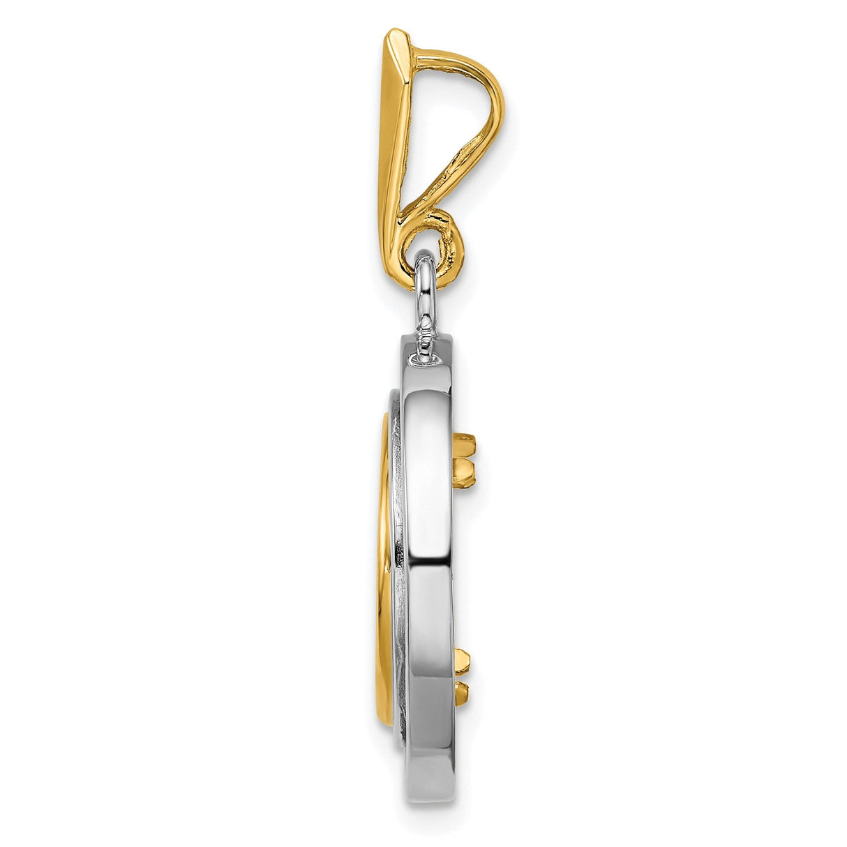13 mm 14k Multi-Tone Gold coin bezel for 13 mm Coin — alternate view