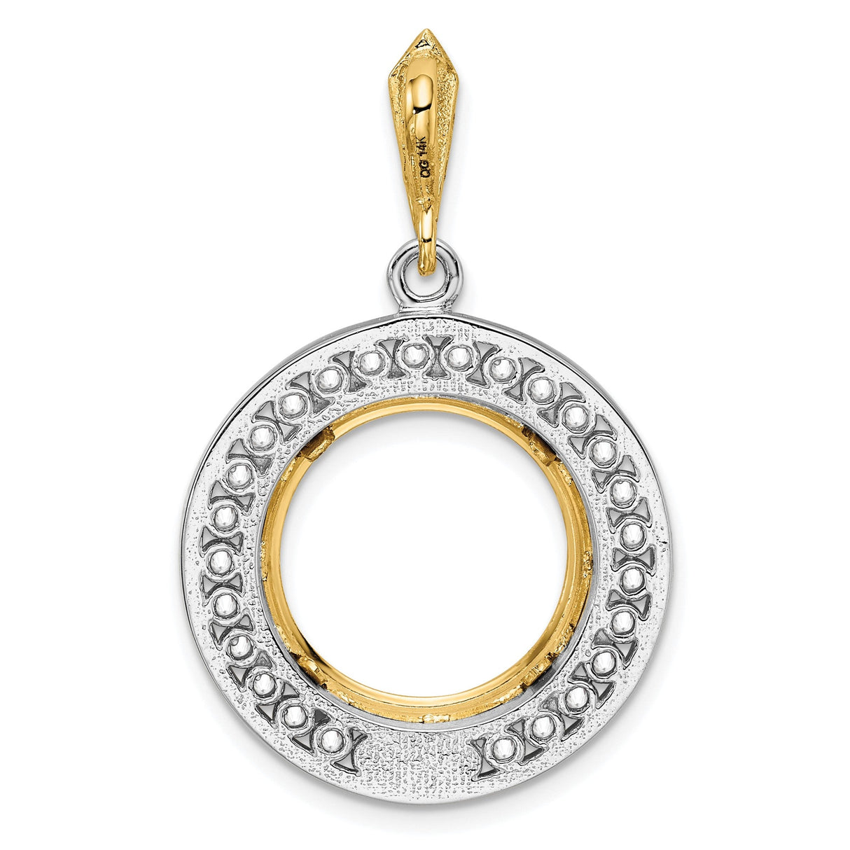 15 mm 14k Multi-Tone Gold coin bezel for 15 mm Coin — additional image