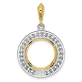 15 mm 14k Multi-Tone Gold coin bezel for 15 mm Coin — additional image