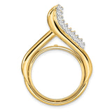22 mm 14k Yellow Gold coin bezel for 21.6 mm Coin
