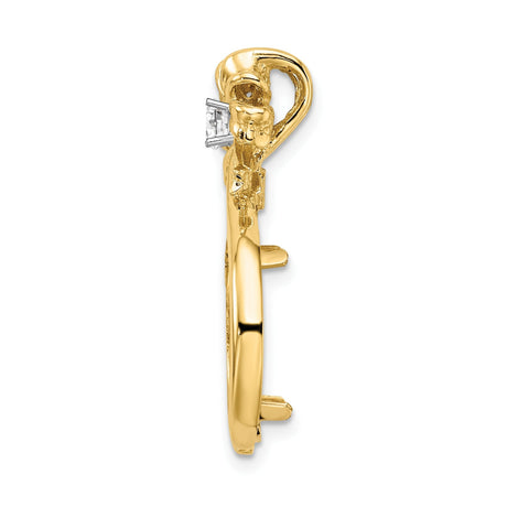 14 mm 14k Multi-Tone Gold coin bezel for 14 mm Coin — alternate view