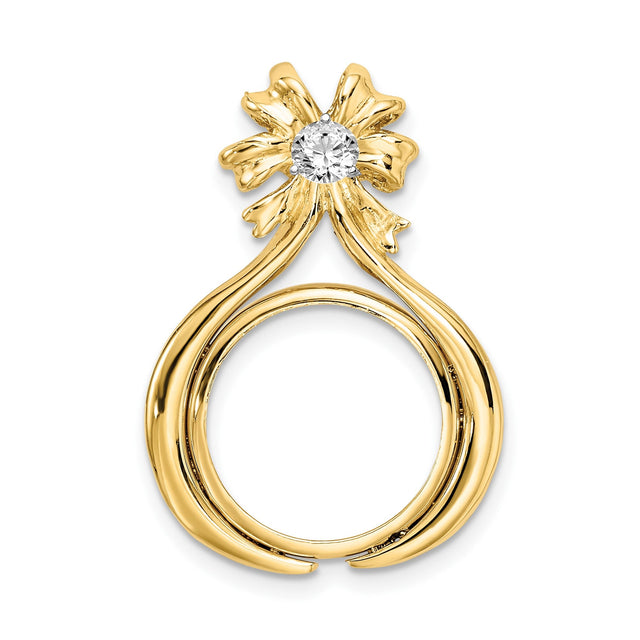 14 mm 14k Multi-Tone Gold coin bezel for 14 mm Coin