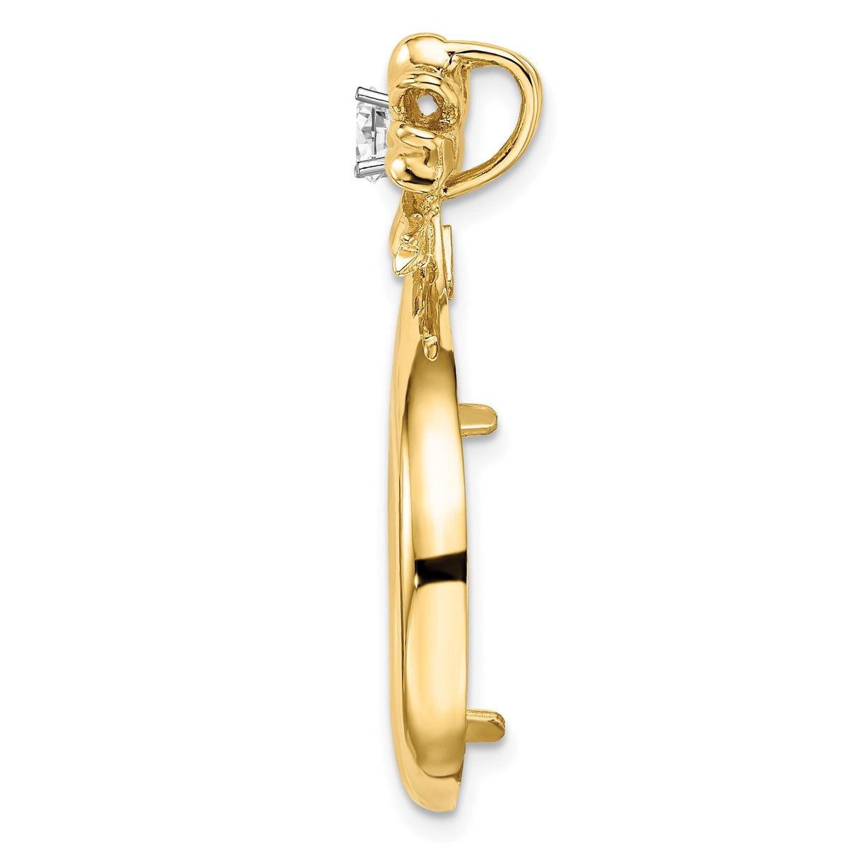 18 mm 14k Multi-Tone Gold coin bezel for 18 mm Coin — alternate view