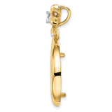 18 mm 14k Multi-Tone Gold coin bezel for 18 mm Coin — alternate view