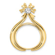 18 mm 14k Multi-Tone Gold coin bezel for 18 mm Coin