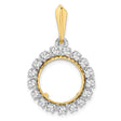 13 mm 14k Multi-Tone Gold coin bezel for 13 mm Coin