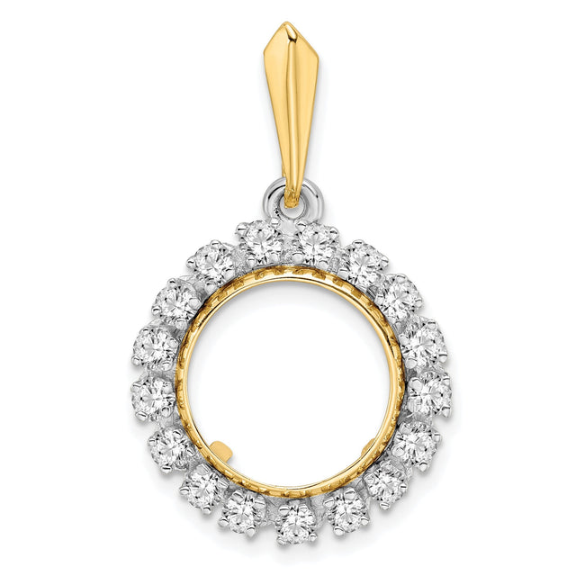 13 mm 14k Multi-Tone Gold coin bezel for 13 mm Coin