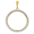 34 mm 14k Multi-Tone Gold coin bezel for 34.2 mm Coin