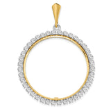 34 mm 14k Multi-Tone Gold coin bezel for 34.2 mm Coin