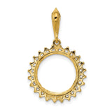 13 mm 14k Multi-Tone Gold coin bezel for 13 mm Coin — additional image