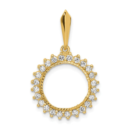 13 mm 14k Multi-Tone Gold coin bezel for 13 mm Coin