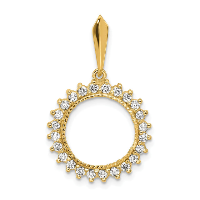 13 mm 14k Multi-Tone Gold coin bezel for 13 mm Coin