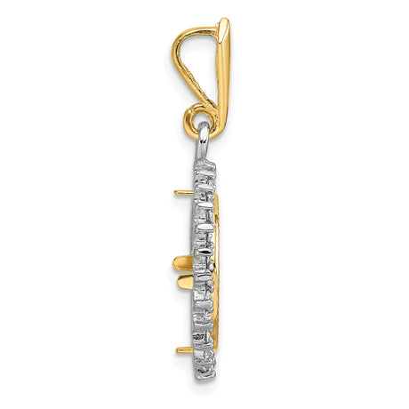 14 mm 14k Multi-Tone Gold coin bezel for 14 mm Coin — alternate view
