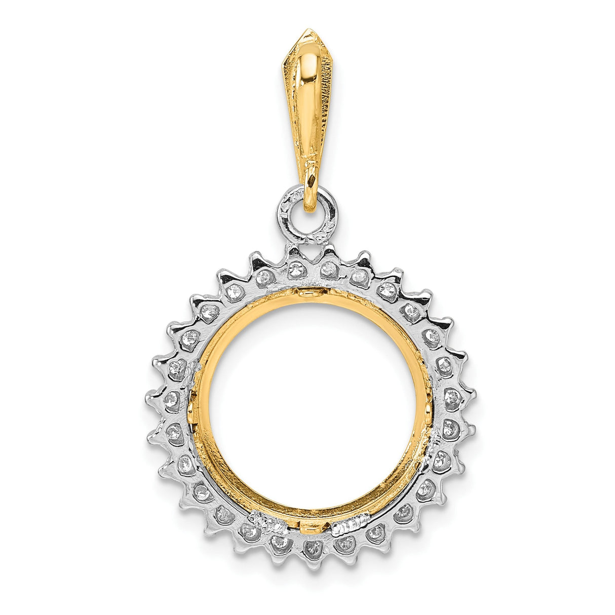 14 mm 14k Multi-Tone Gold coin bezel for 14 mm Coin — additional image