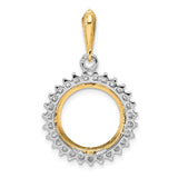 14 mm 14k Multi-Tone Gold coin bezel for 14 mm Coin — additional image