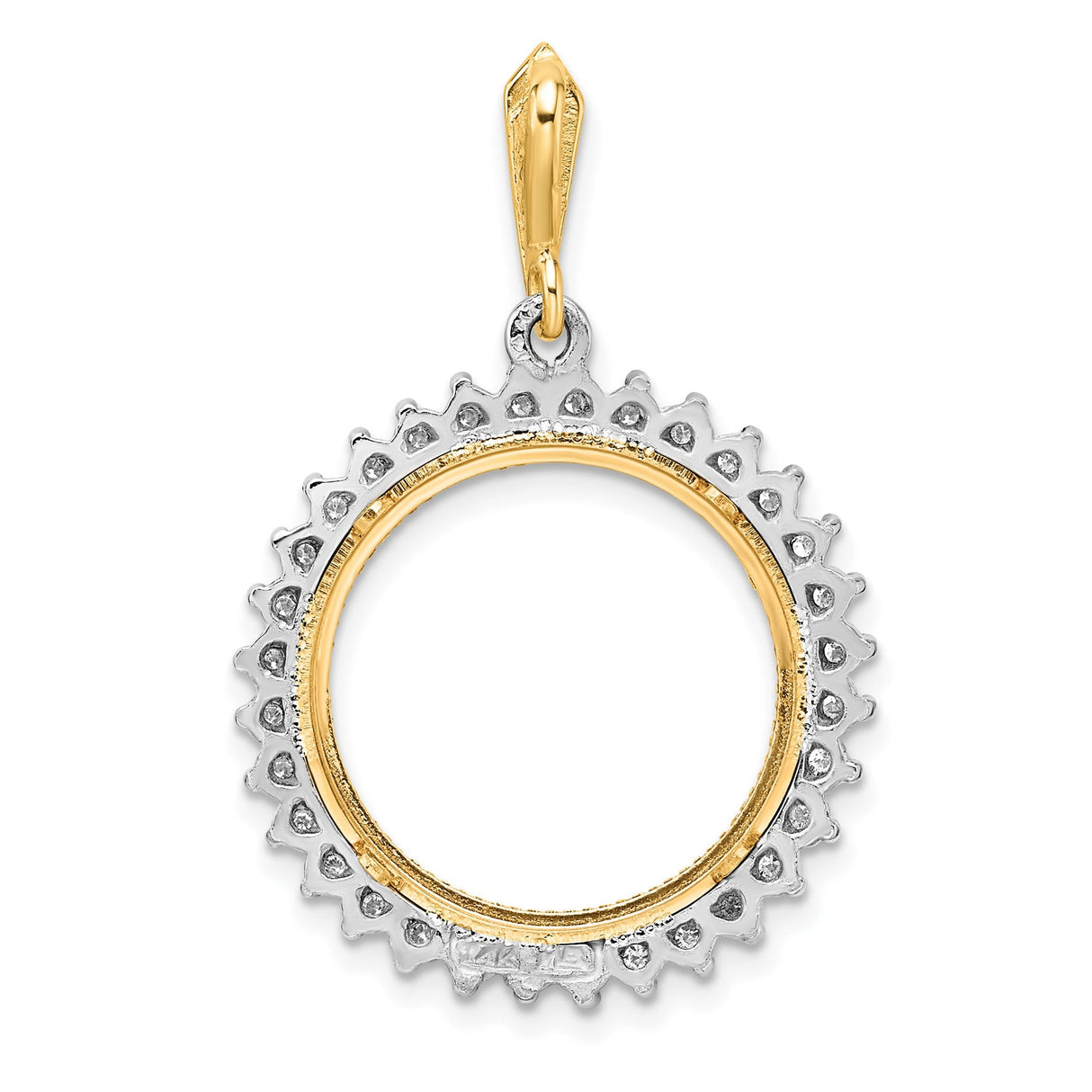 18 mm 14k Multi-Tone Gold coin bezel for 18 mm Coin — additional image