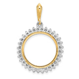 18 mm 14k Multi-Tone Gold coin bezel for 18 mm Coin — additional image
