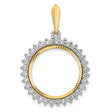 18 mm 14k Multi-Tone Gold coin bezel for 18 mm Coin