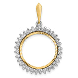 18 mm 14k Multi-Tone Gold coin bezel for 18 mm Coin