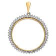 34 mm 14k Multi-Tone Gold coin bezel for 34.2 mm Coin