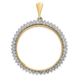34 mm 14k Multi-Tone Gold coin bezel for 34.2 mm Coin
