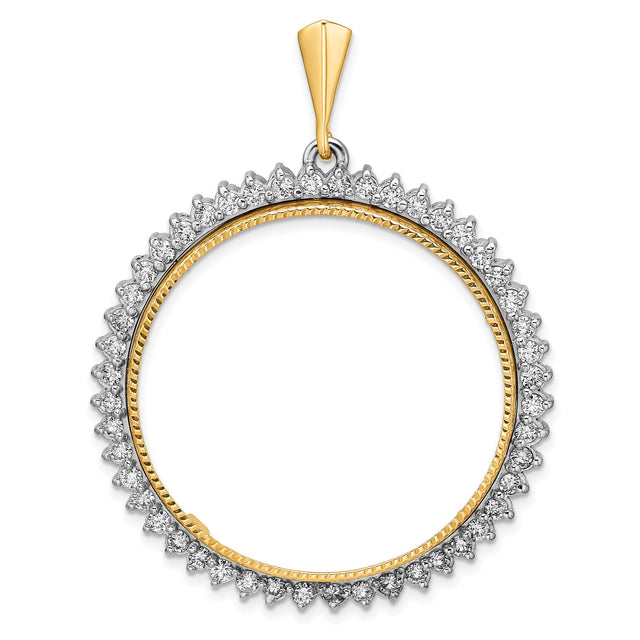 34 mm 14k Multi-Tone Gold coin bezel for 34.2 mm Coin