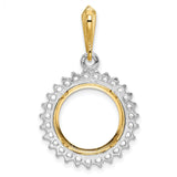 14 mm 14k Multi-Tone Gold coin bezel for 14 mm Coin — additional image
