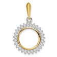 14 mm 14k Multi-Tone Gold coin bezel for 14 mm Coin