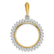18 mm 14k Multi-Tone Gold coin bezel for 18 mm Coin