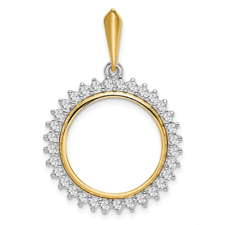 18 mm 14k Multi-Tone Gold coin bezel for 18 mm Coin