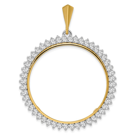 34 mm 14k Multi-Tone Gold coin bezel for 34.2 mm Coin