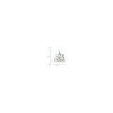 14k White Gold Pendant with Live Love Laugh Phrase, Inspirational Charm for Women