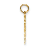 14k Yellow Gold Split Heart Pendant Set, Lace Edge Friendship Charm Duo for Women