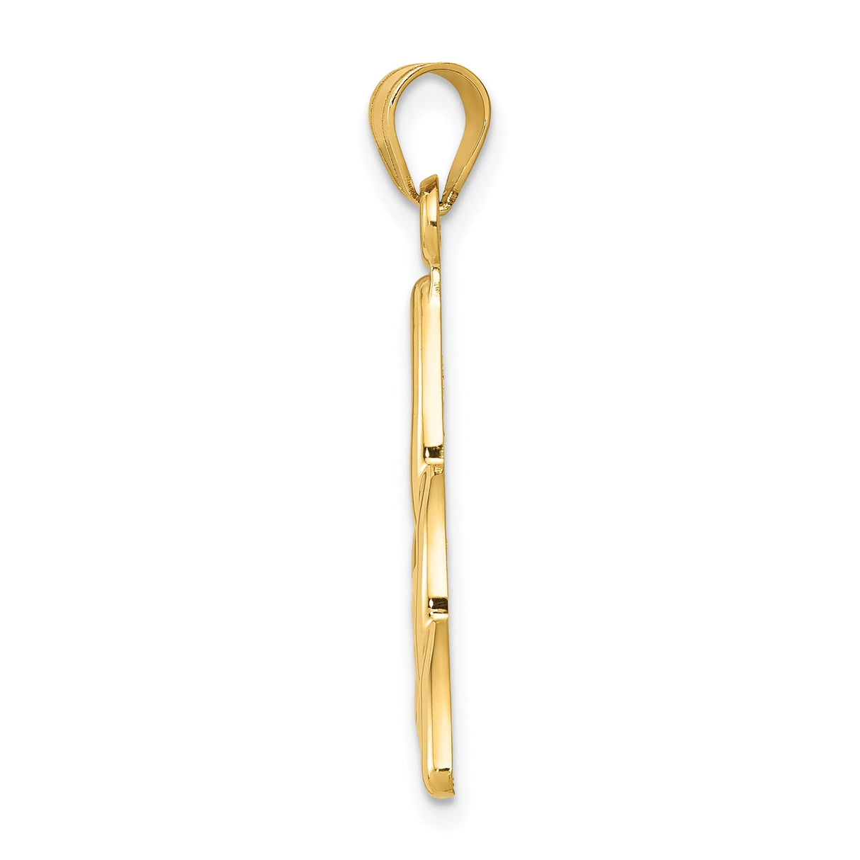 14k Yellow Gold Celtic Triquetra Knot Pendant, Trinity Symbol of Unity and Spiritual Growth