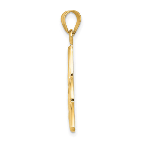 14k Yellow Gold Celtic Triquetra Knot Pendant, Trinity Symbol of Unity and Spiritual Growth