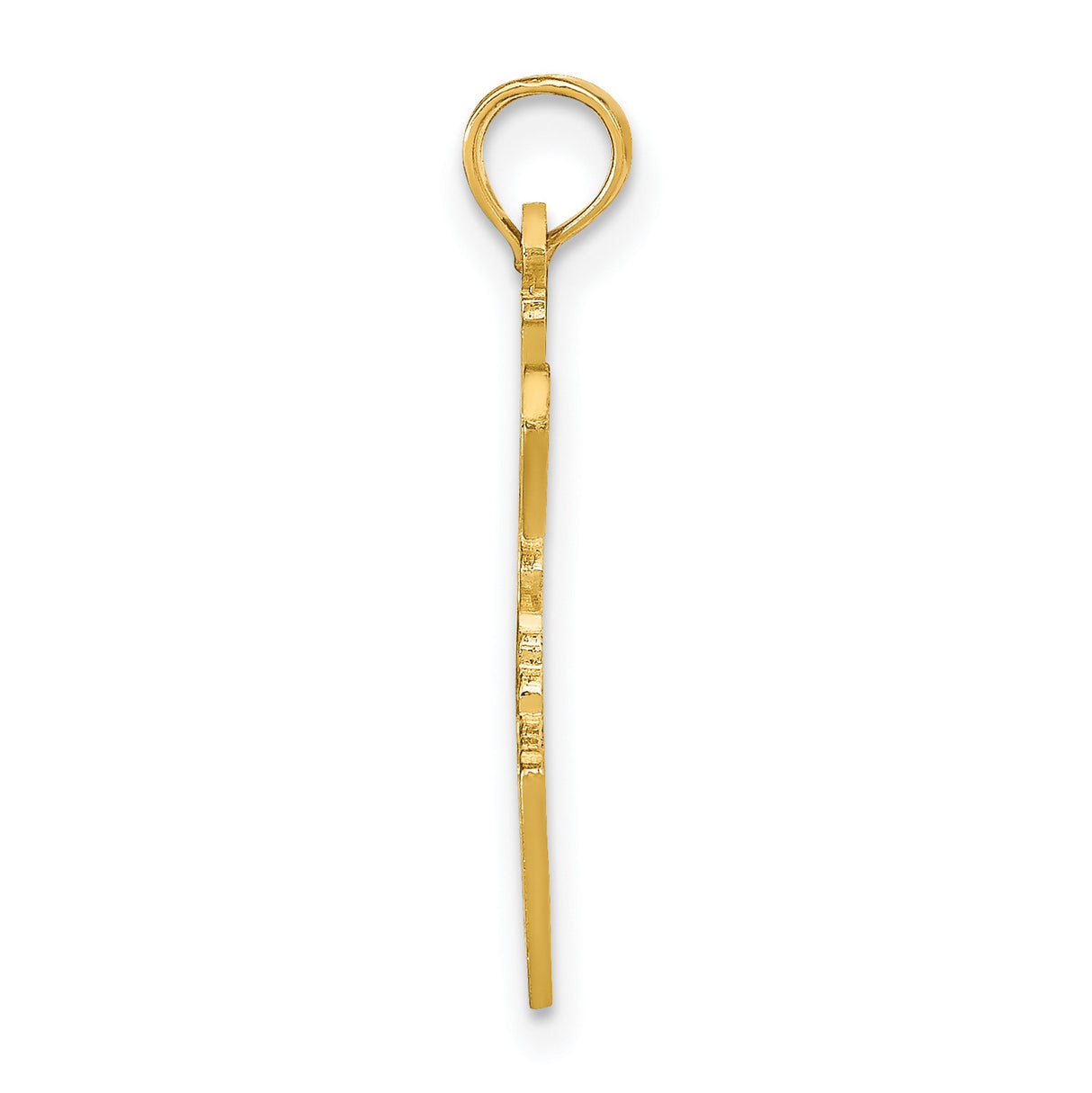 14k Yellow Gold Idaho Map Pendant with Heart Cutout, State Charm Jewelry for Women or Unisex