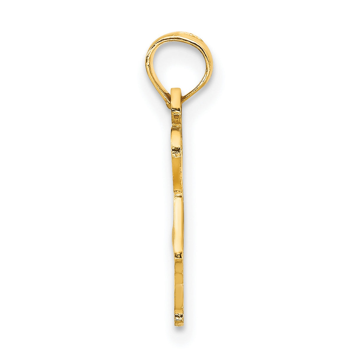 14k Yellow Gold North Carolina Pendant with Heart, State Outline Charm, Southern Pride Jewelry