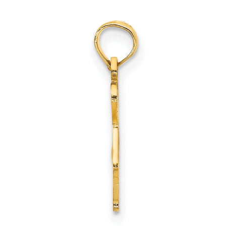 14k Yellow Gold North Carolina Pendant with Heart, State Outline Charm, Southern Pride Jewelry