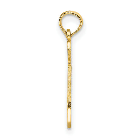14k Yellow Gold Washington State Map Pendant with I Heart WA Letters, Unisex Charm