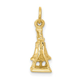 14k Yellow Gold Liberty Bell Pendant, Patriotic American Freedom Charm for Women or Unisex