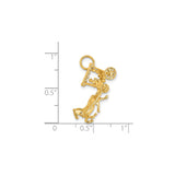 14k Yellow Gold Carriage Pendant with Horse-Drawn Stagecoach Design, Western Charm