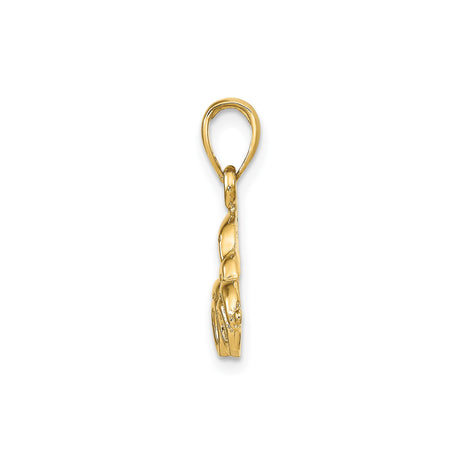 14k Yellow Gold Vintage Car Pendant, Classic Auto Design Charm for Men or Unisex