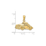 14k Yellow Gold Vintage Car Pendant, Classic Auto Design Charm for Men or Unisex