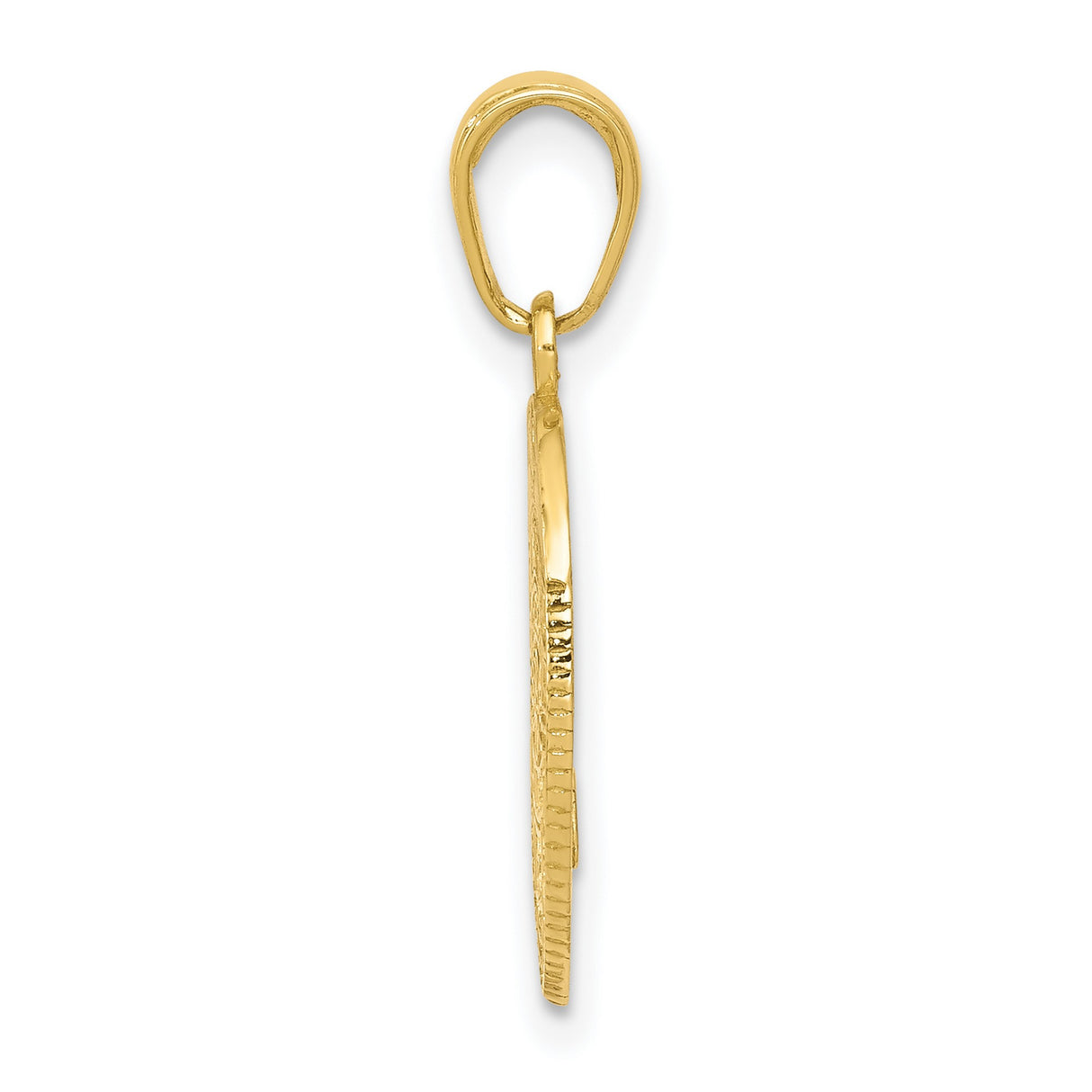14k Yellow Gold Police Badge Pendant with Star Accents and Officer Shield Design