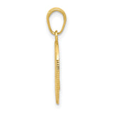 14k Yellow Gold Police Badge Pendant with Star Accents and Officer Shield Design