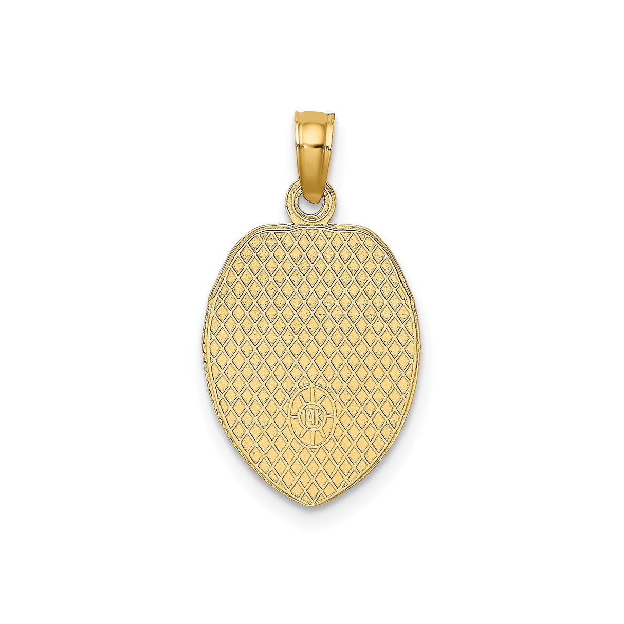 14k Yellow Gold Police Badge Pendant with Star Accents and Officer Shield Design