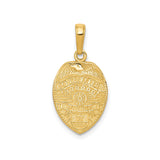 14k Yellow Gold Police Badge Pendant with Star Accents and Officer Shield Design