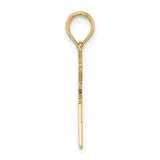 14k Yellow Gold RN Nurse Pendant with Caduceus Symbol and Wings Charm